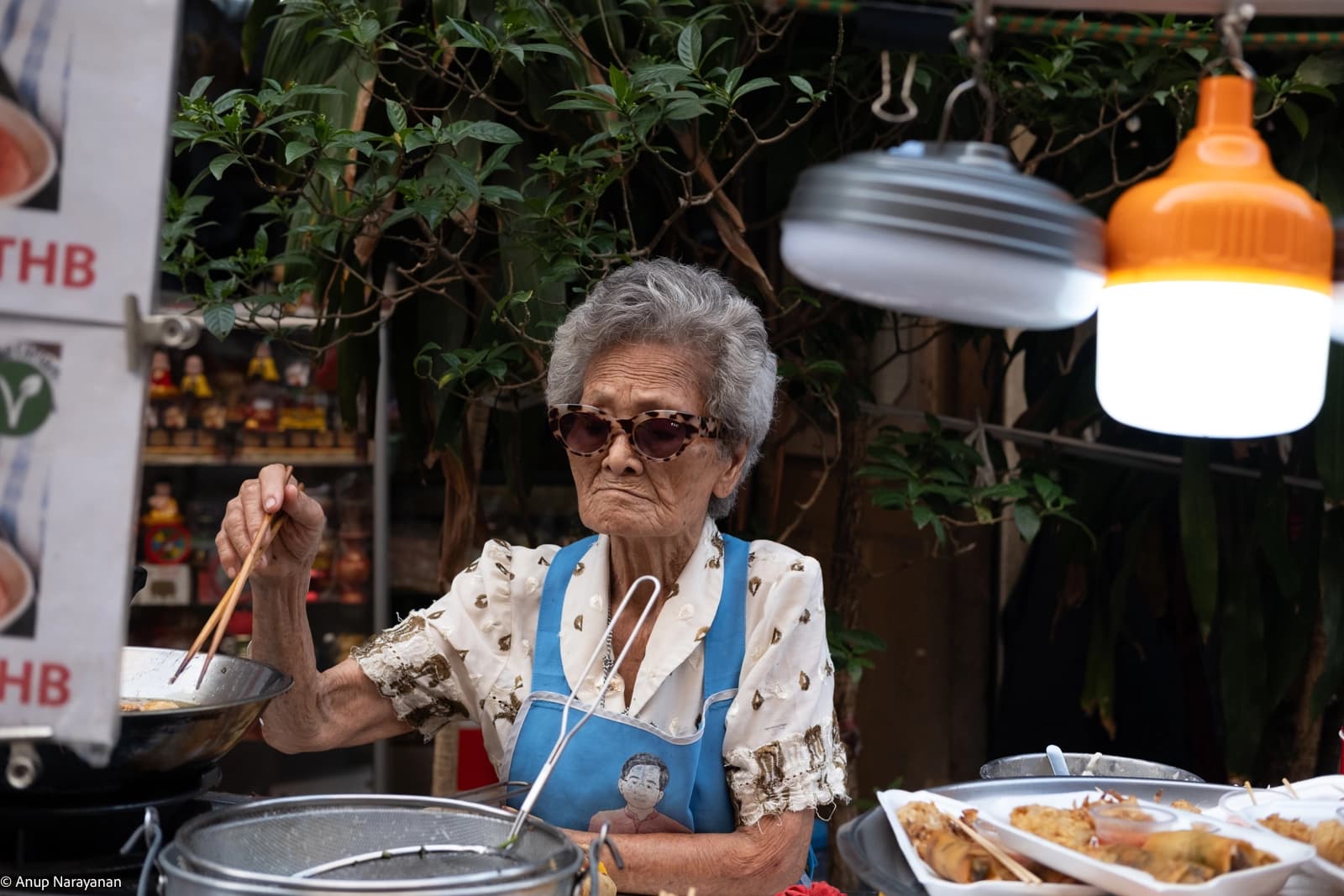 Grandma with Chopsticks.