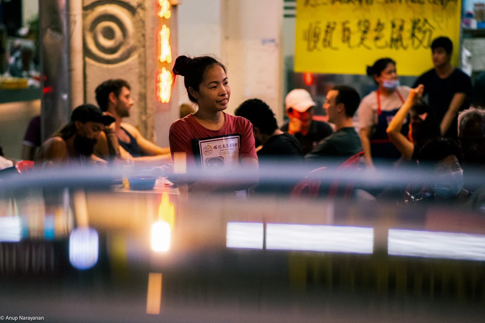 Waiting for the next client.