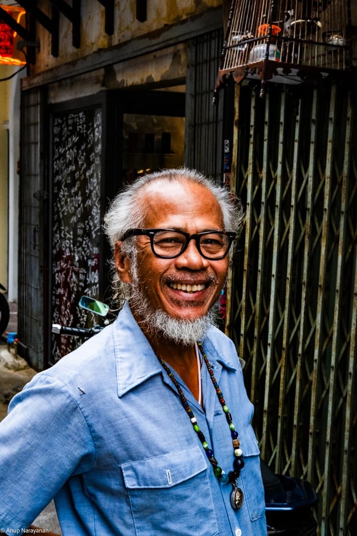 The Beard and the smile.